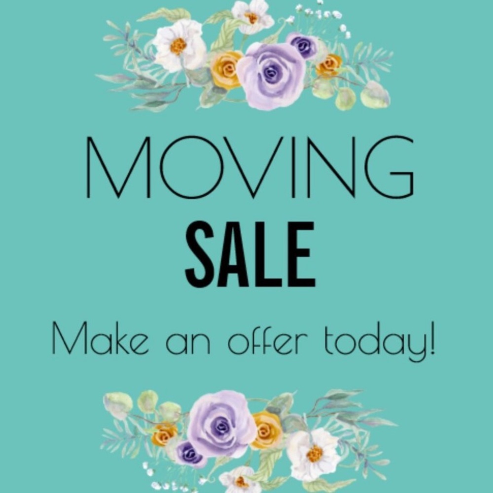 Moving sale- really great deals with closet clean out! 💚